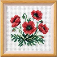 Printed Cross Stitch Kit Poppies