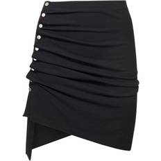 Rabanne Light Jersey Draped Mini Skirt