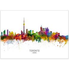 Aluminium Framed Art Ebern Designs Toronto Canada Skyline Tompsett Graphic Print Framed Art