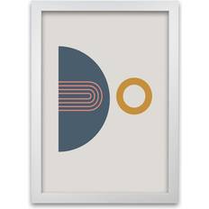 Norden Home Mid Century on Grey B Graphic Print on Paper Framed Art