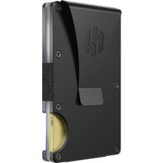 Metal Wallets Hayvenhurst Slim Minimalist Front Pocket RFID Blocking Metal Wallets with Money Clip, Obsidian, Minimalist