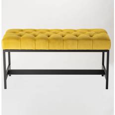 Settee Benches on sale Ebern Designs Farrison Upholstered Settee Bench