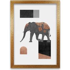 Bloomsbury Market Elephant Mosaic II Graphic on Paper Framed Art