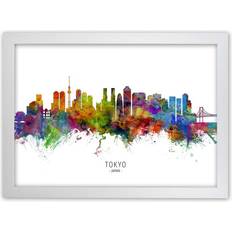 Aluminium Framed Art Ebern Designs Tokyo Japan Skyline Tompsett Graphic Print Framed Art