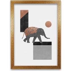 Bloomsbury Market Elephant Mosaic I Graphic Print on Paper Framed Art