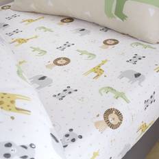 Natural Bed Sheets Catherine Lansfield Roarsome Jungle Animals Fitted Bed Sheet Natural