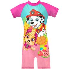 Swimwear Paw Patrol Girls Skye and Marshall Swimsuit Pink 2T