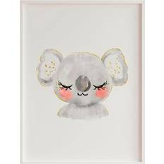 Tavla Crochett Koala White Art encadré 33x43cm