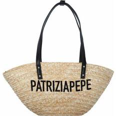 Rafia Borse a tracolla Patrizia Pepe Borsa a spalla cappuccino nero One Size