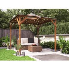 Dunster House Wooden Gazebo Erin 2.5m 2.5m Garden Shelter Hot Tub Pavilion