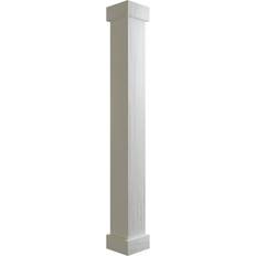 Cheap Columns Ekena Millwork 6 H Rough Cedar Endurathane Wood Non-Tapered Square Column Wrap Capital & Base