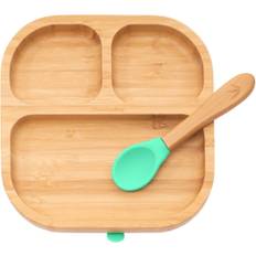 Bamboo Child Children's Tableware Plate with Spoon & Suction Cup