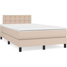 Betten-Sets vidaXL Boxspringbett Matratze Cappuccino-Braun 120x190 cm Betten-Sets