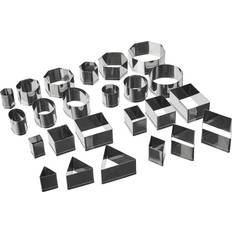 Ateco Stainless Steel Geometric Shapes Cutters Set of 24 Grey Cookie Cutter