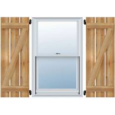 Windows Ekena Millwork 11 1/4 H TimberCraft Two 5 Board-n-Batten Window Shutter Height 44"