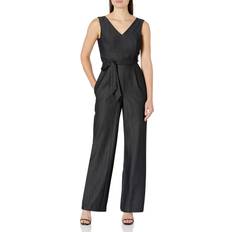 Calvin Klein Jumpsuits & Overalls Calvin Klein Women's Sleeveless V Neck Jumpsuit with Self Sash Waist, Blue