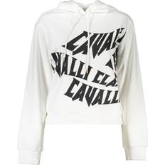 Pullover Cavalli Class Elegant White Hooded Women's Sweatshirt