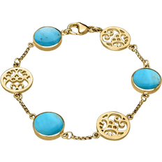 Donna - Oro Bracciali C. W. Sellors Flore Filigree Bracelet - Gold/Turquoise