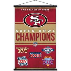 Trends International San Francisco 49ers Five-Time Super Bowl Champions 22'' x 34'' Magnetic Framed Poster