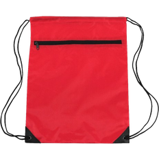 Liberty Bags Zippered Drawstring Backpack - Red