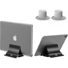 Laptop Stands KDD Vertical Laptop Tablet Stand, Gravity Lock Auto Shrink Desktop Notebook Holder for Desk Organizers and Storage Compatible with MacBook Air Pro Samsung, HP, Dell, Microsoft Surface and Gaming Laptops