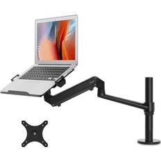 Viozon Monitor/Laptop Mount, Single Gas Spring Arm Desk Stand/Holder for 17-32" Computer Monitor, Extra Laptop Tray Fits 12-17" Laptops/Notebook1S-Prob