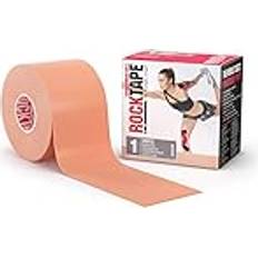 Kinesiology Tape ROCKTAPE Unisex Rxbeige Kinesiology Gentle Adhesive Sensitive Skin Ideal for Rehab Posture Training 5, Beige, Uncut Roll 5cm Wide UK