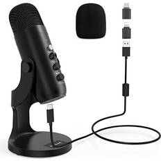 ZealSound USB Microphone, Condenser PC Mic, W/Lightning adapter for iPhone