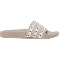 51 ½ - Damen Pantoffeln & Hausschuhe Adidas adilette - Wonder Quartz/Core White/Better Scarlet