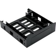 Tlily 5.25 inch CD-ROM Space to 3.5 inch 2.5 inch SATA HDD Mobile Rack Bracket Enclosure Black for PC
