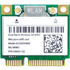 3000M PCIe WiFi 6 Card Internal Wireless Wifi Adapter Card with bluetooth5.1 Dual band 5G Intel AX200 Chip MU MIMO Network Card