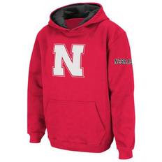 Colosseum Youth Stadium Athletic Scarlet Nebraska Huskers Big Logo Pullover Hoodie