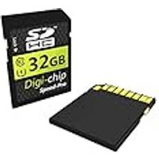 Digi Chip 32GB SD Class 10 Memory Card For Canon Powershot SX620, SX500 IS, SX730 HS, EOS 250D, G7 Mark II, G7 Mark III, G9 X Mark II