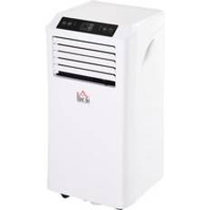 Homcom 9000BTU/10000BTU Mobile Air Conditioner w/ rc Cooling Sleeping Mode Portable White 9000BTU White