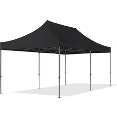 Toolport Gazebo Premium Steel 3 x 6 m Black