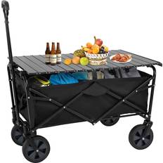 FDW Folding Wagon Collapsible Wagon Garden Cart with foldable table board Wheels