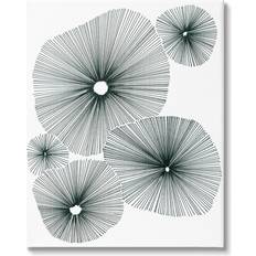 Wall Decor Stupell Abstract Overlapping Flower Shapes White Wall Decor 36x48"