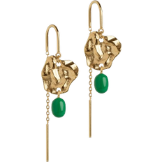 ENAMEL Copenhagen Kai Earrings - Gold/Green