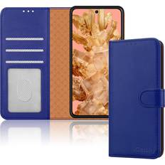 iCatchy Blue Google Pixel 8 Case, RFID Blocking Phone Cover