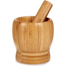 Bamboo Presses & Mashers BigBuy Home Natural Pestles & Morters