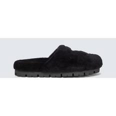 Prada Shearling Slippers - Black