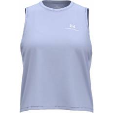 Viola Canottiere Under Armour Rush Energy Crop Tank Women's - Celeste/White