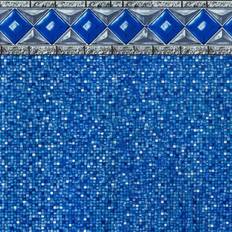 Swimming Pools & Accessories SmartLine Crystal Tile 24-Foot Round Liner UniBead Style 52-Inch Wall Height 25 Gauge Virgin Vinyl Material Strong and Durable Liners Designed for Steel Sided Above-Ground Swimming Pools