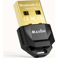 Bluetooth Adapters Dunelm Maxuni usb bluetooth 5.1 dongle adapter for pc laptop computer desktop, low late schwarz gold