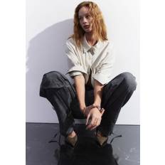 H&M Dame Beige Skjorte linmiks