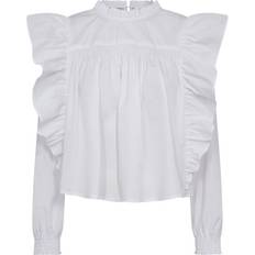 Co'Couture Blus Cottoncc Crisp Frill Blouse - Vit