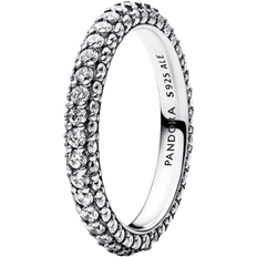 Pandora Timeless Pave Single Row Ring - Silver/Transparent