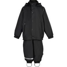 Mädchen - Schwarz Regenanzüge Mikk-Line PE Rainwear - Black (3337)