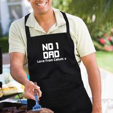 Cotton Aprons Personalised Memento Company Personalised No.1 Apron Black