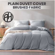 Aspire Homeware Single Plain cm Duvet Cover Silver